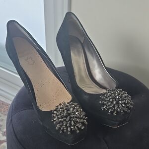 ANTONIO MELANI Black Heels with Embellishments